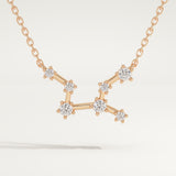 0.103 TCW Round Lab-Grown Diamond Virgo Constellation Necklace