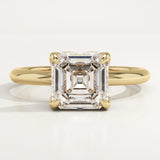 2.0 CT Asscher Cut Solitaire Lab-Grown Diamond Engagement Ring