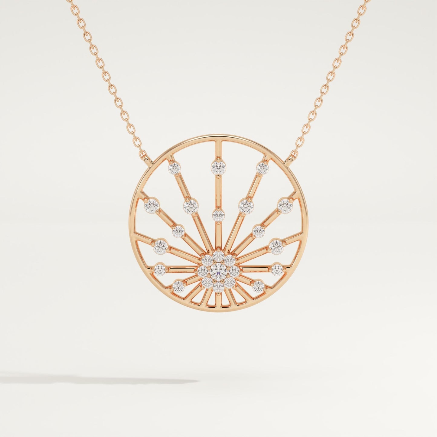 0.28 TCW Round Lab-Grown Diamond Charm Necklace