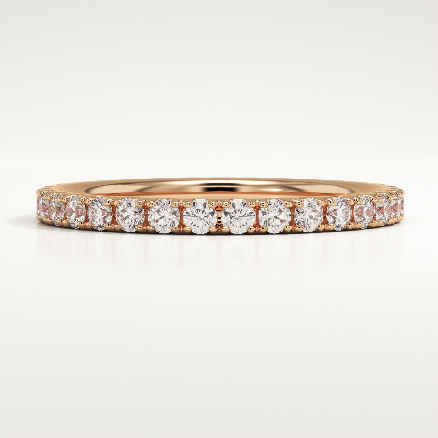 0.74 TCW Round Lab-Grown Diamond Full Eternity Wedding Band