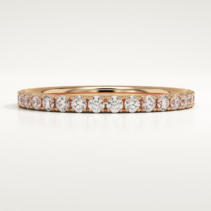 0.74 TCW Round Lab-Grown Diamond Full Eternity Wedding Band