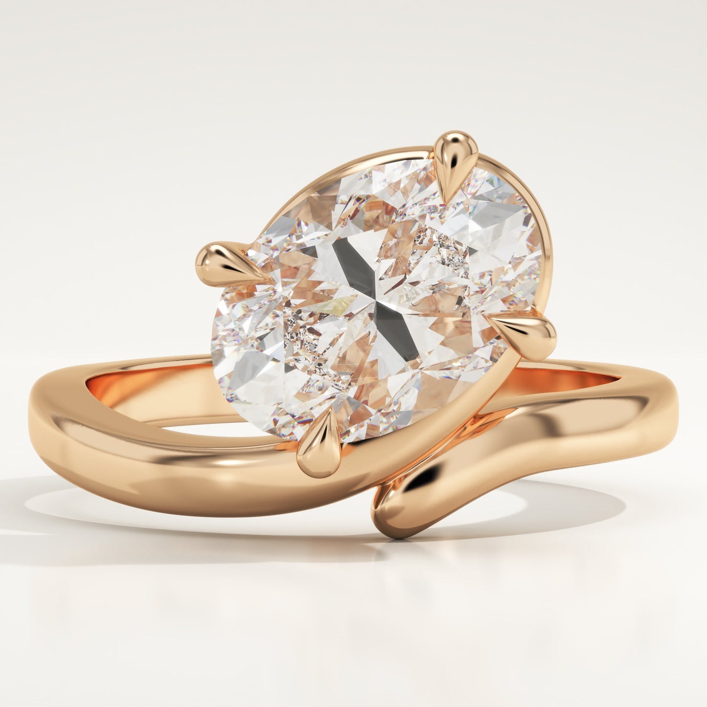 Oval Cut Solitaire Lab-Grown Diamond Engagement Ring