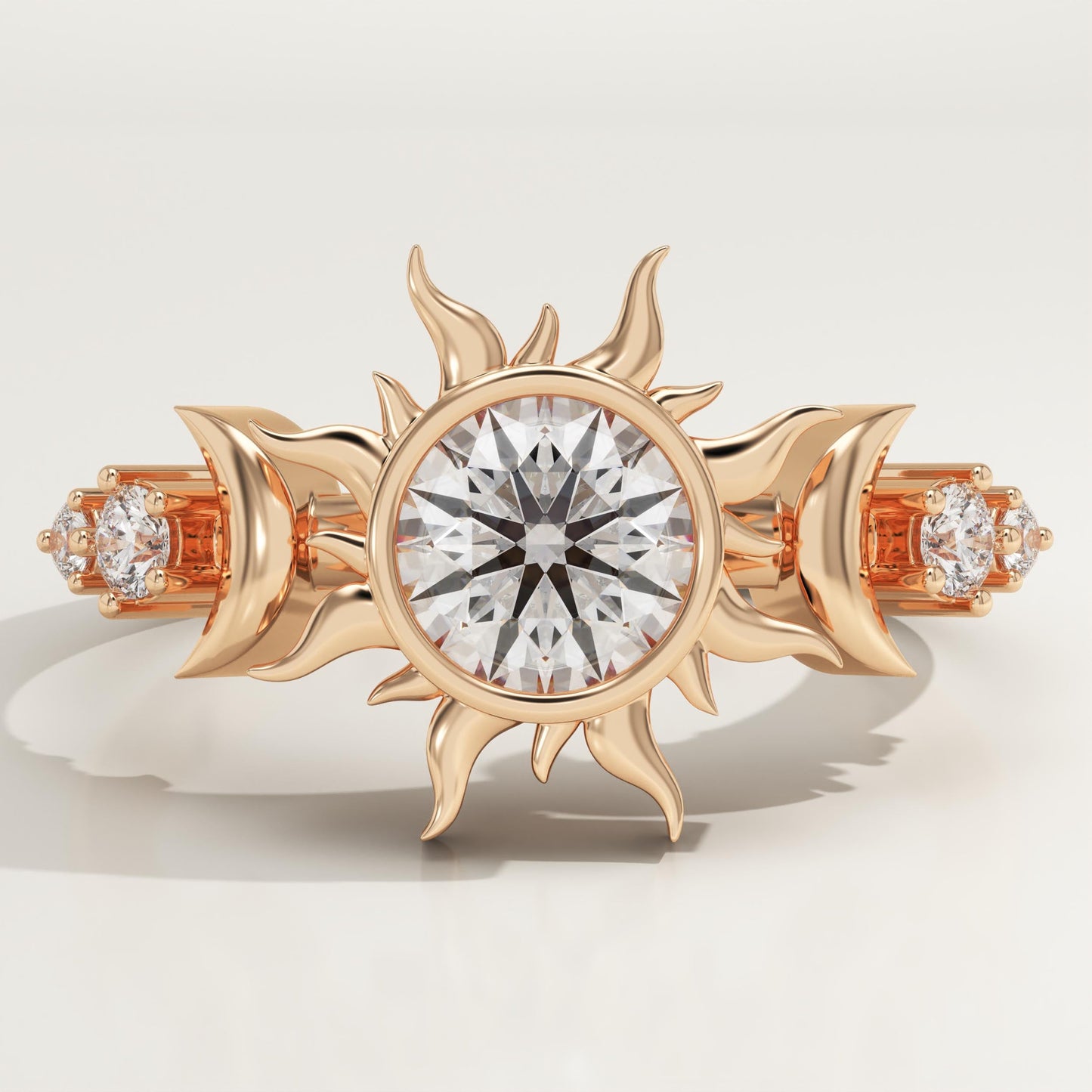 Round Cut Nature Inspired Lab-Grown Diamond Engagement Ring