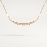 0.091 TCW Round Lab-Grown Diamond Smile Charm Necklace