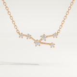 0.062 TCW Round Lab-Grown Diamond Taurus Constellation Necklace