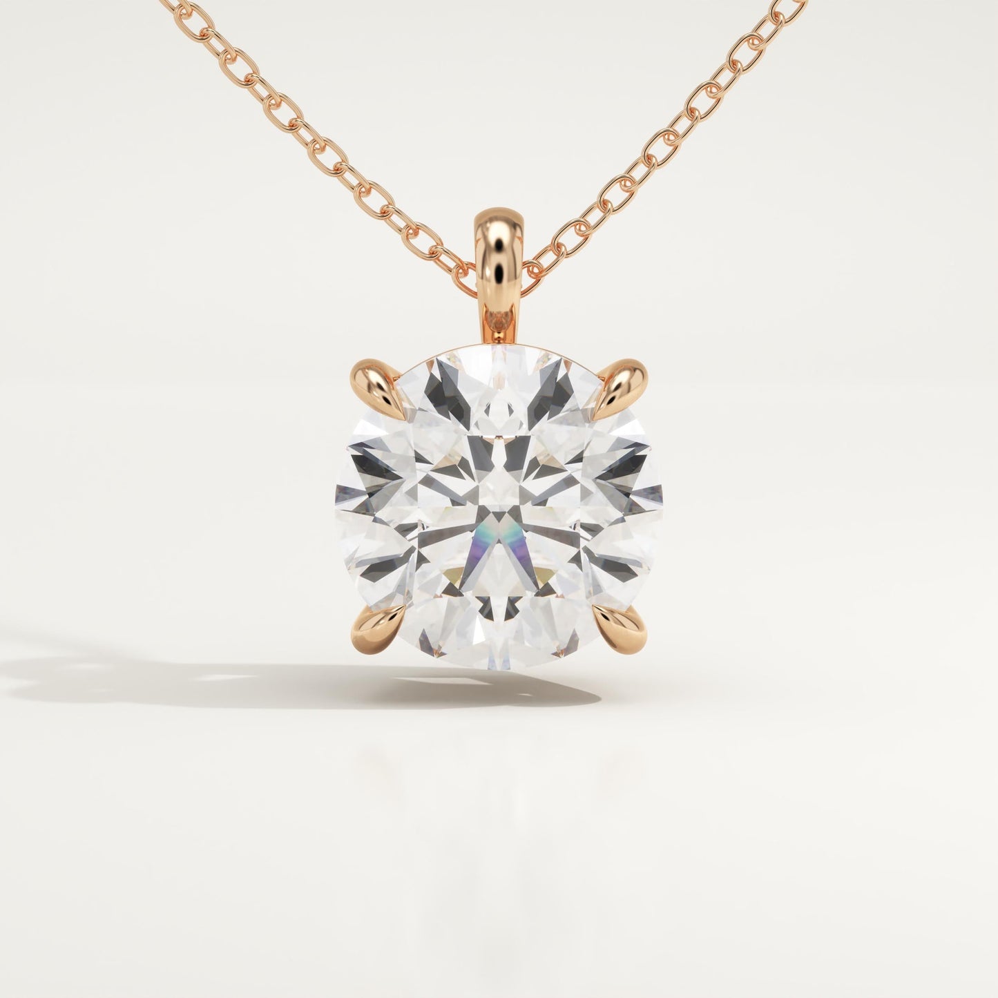 2 CT Round Lab-Grown Diamond Solitaire Necklace
