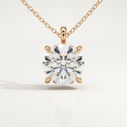 2 CT Round Lab-Grown Diamond Solitaire Necklace