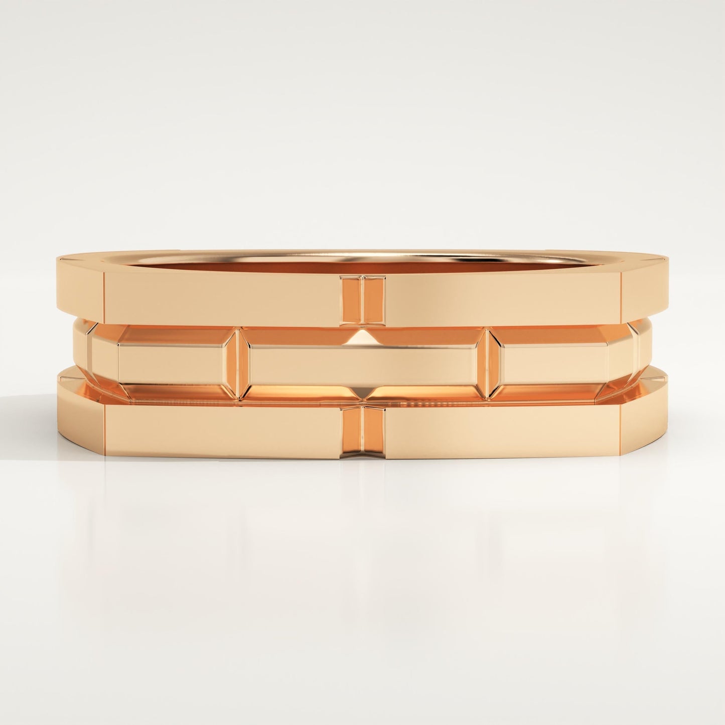 Geometric Wedding Band For Men