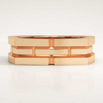Geometric Wedding Band For Men