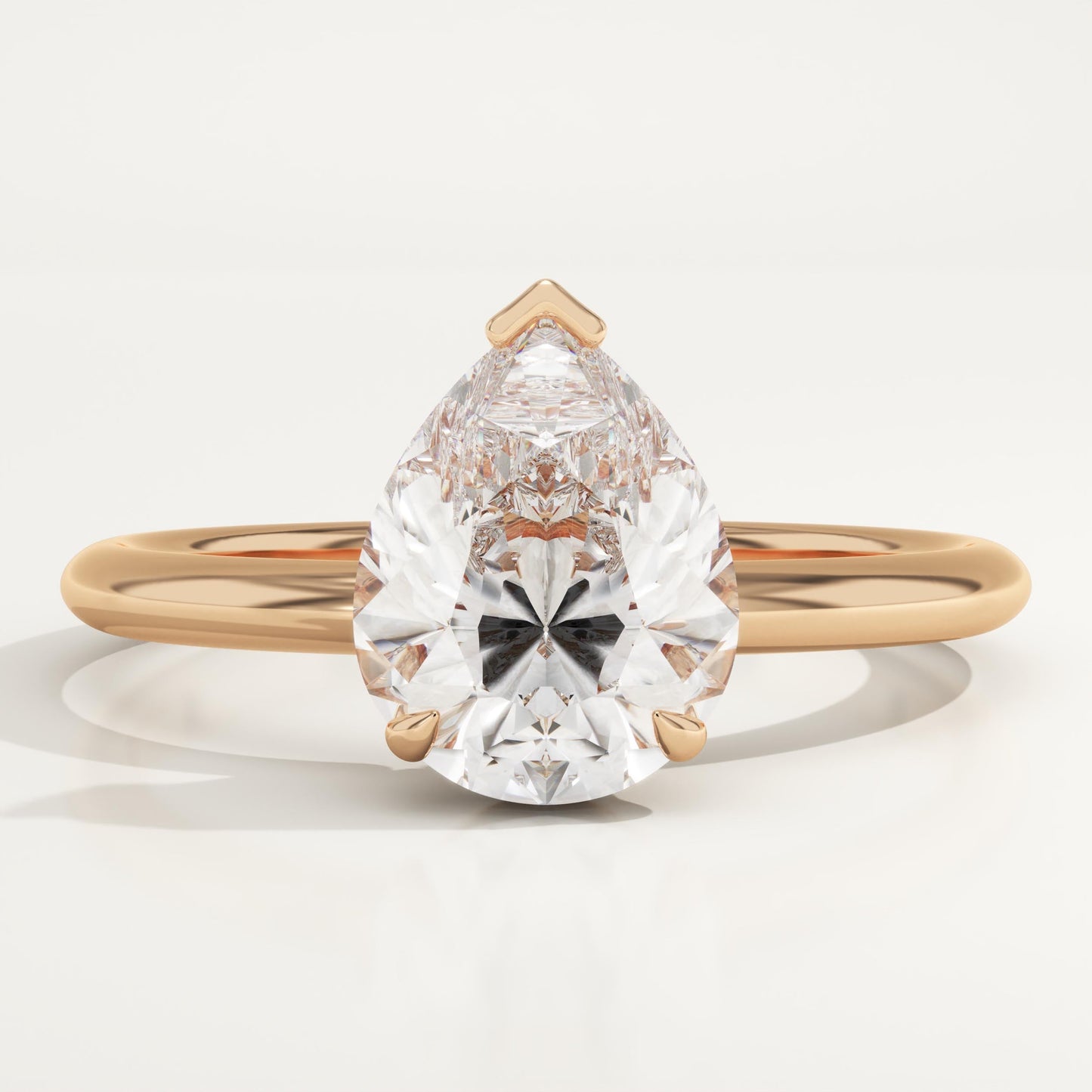 Pear Cut Solitaire Lab-Grown Diamond Engagement Ring