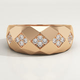 0.231 CT Round Shaped Multi Stone Lab-Grown Diamond Wedding Band For Men