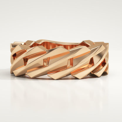 Blade Style Wedding Band For Men