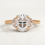 2.0 CT Oval Cut Three Stone Lab-Grown Diamond Engagement Ring