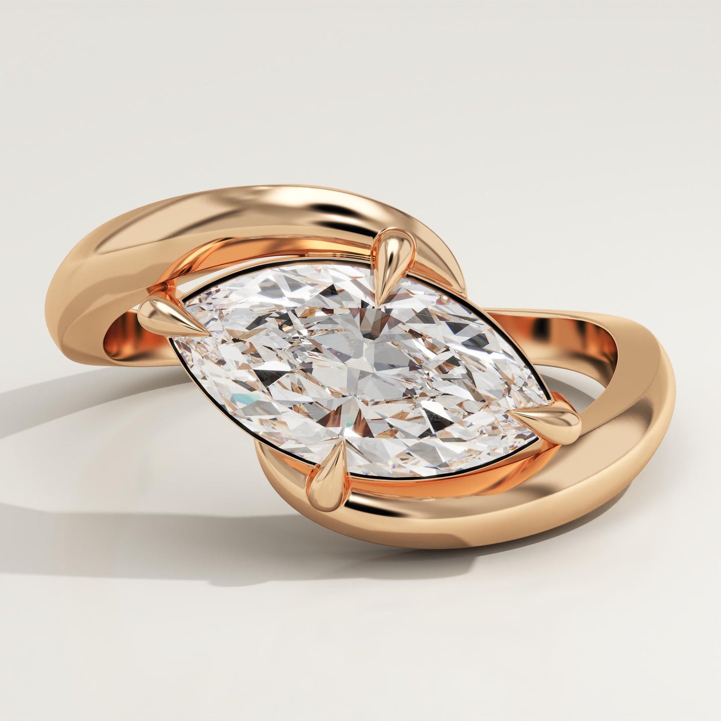 Marquise Cut Solitaire Lab-Grown Diamond Engagement Ring