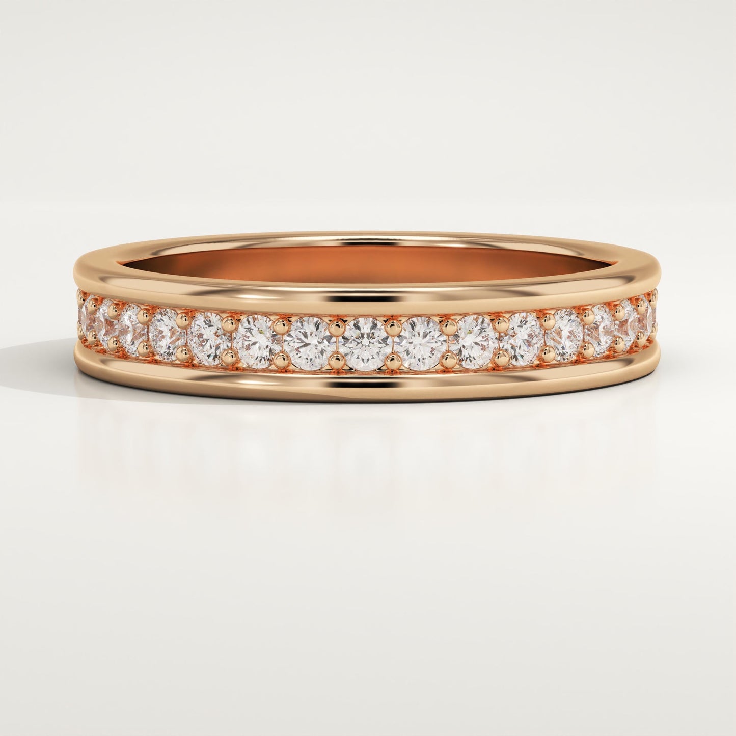 0.7 TCW Round Lab-Grown Diamond Full Eternity Wedding Band