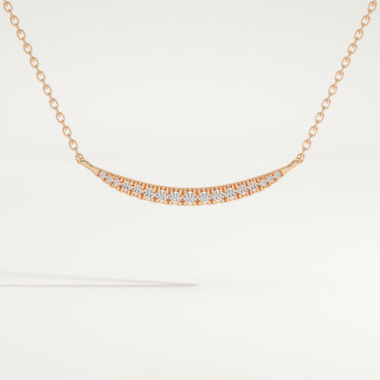 0.091 TCW Round Lab-Grown Diamond Smile Charm Necklace