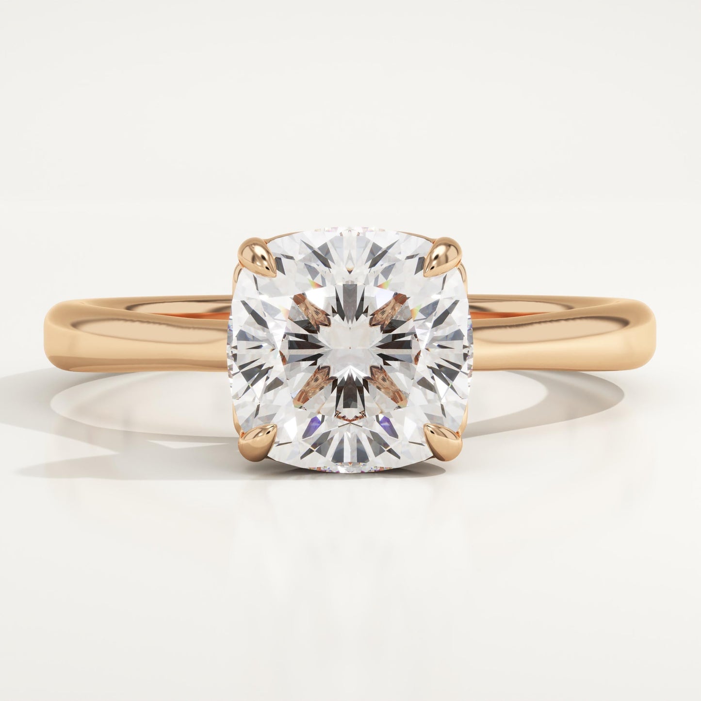 1.75 CT Cushion Cut Solitaire Moissanite Engagement Ring