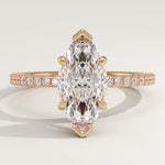 1.5 CT Marquise Cut Pave Lab-Grown Diamond Engagement Ring