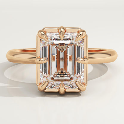 Emerald Cut Solitaire Lab-Grown Diamond Engagement Ring