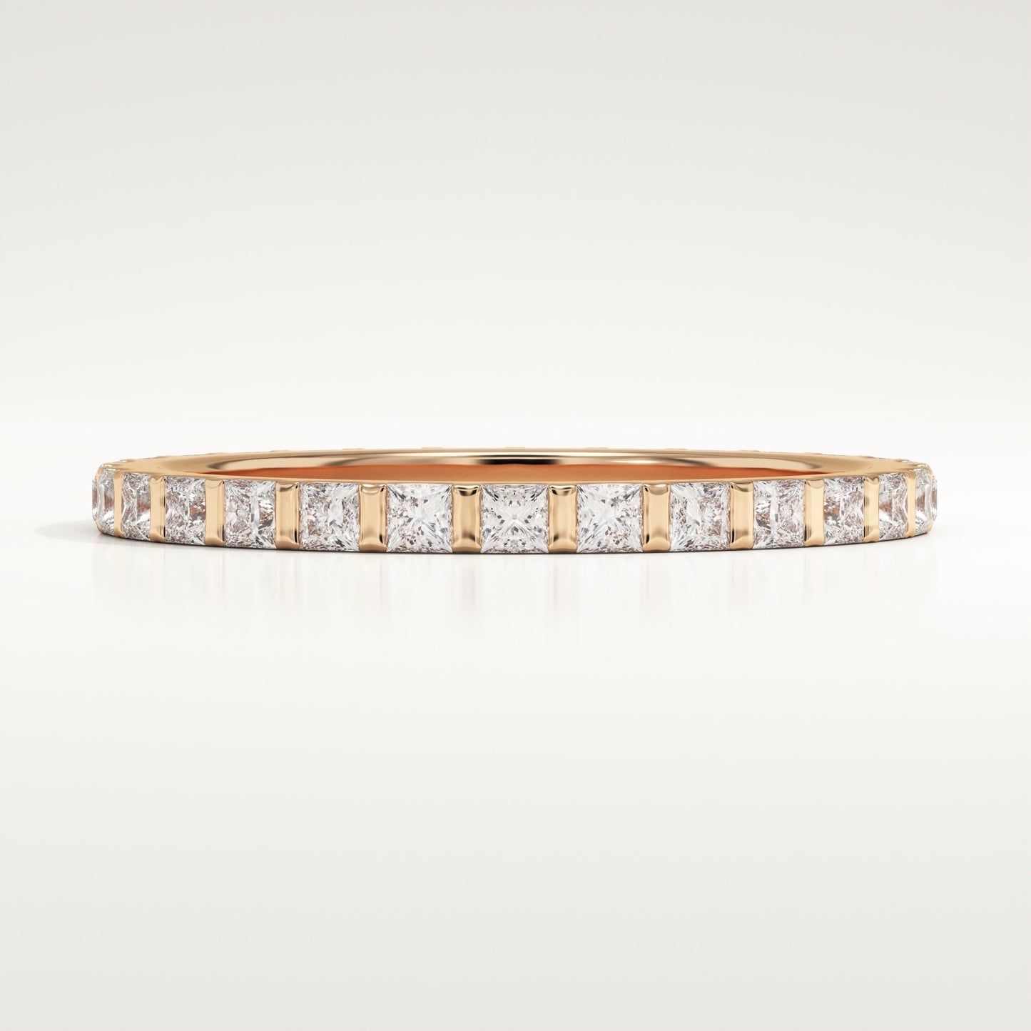 0.54 TCW Princess Lab-Grown Diamond Full Eternity Wedding Band