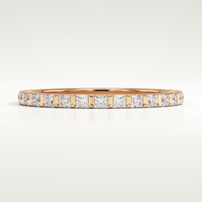 0.54 TCW Princess Lab-Grown Diamond Full Eternity Wedding Band