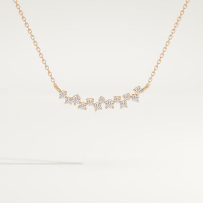 0.241 TCW Round Lab-Grown Diamond Charm Necklace