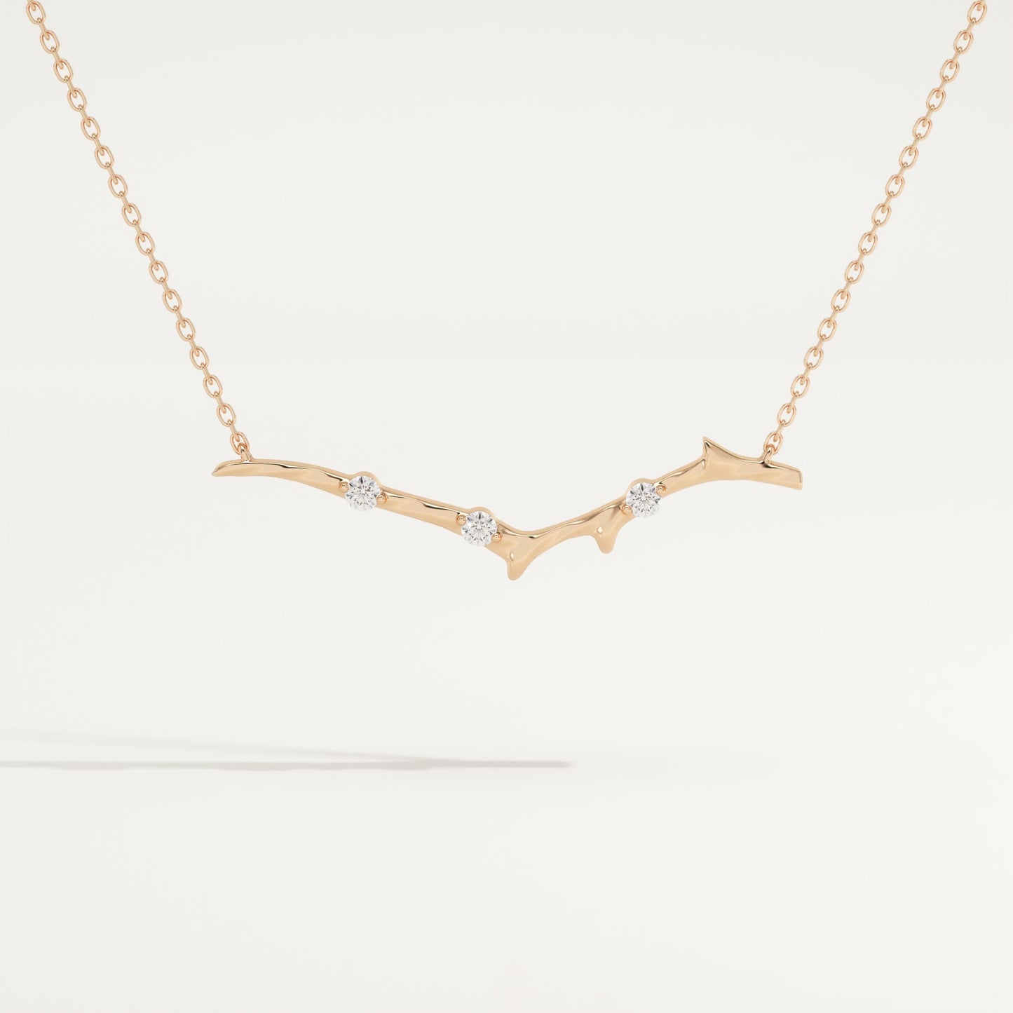 0.7 TCW Round Lab-Grown Diamond Charm Necklace