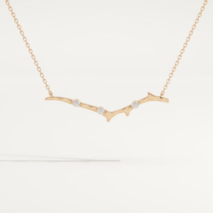 0.7 TCW Round Lab-Grown Diamond Charm Necklace