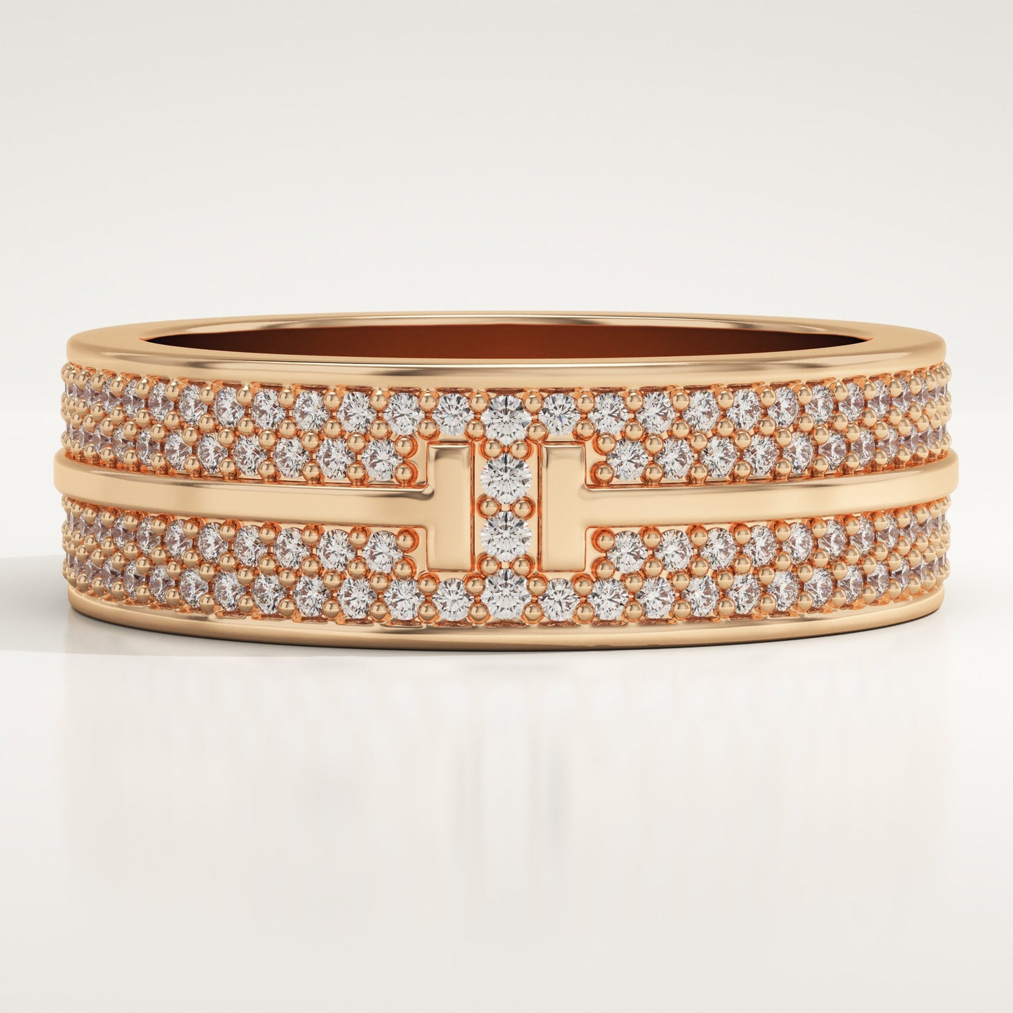0.866 TCW Round Lab-Grown Diamond Multi Stone Wedding Band