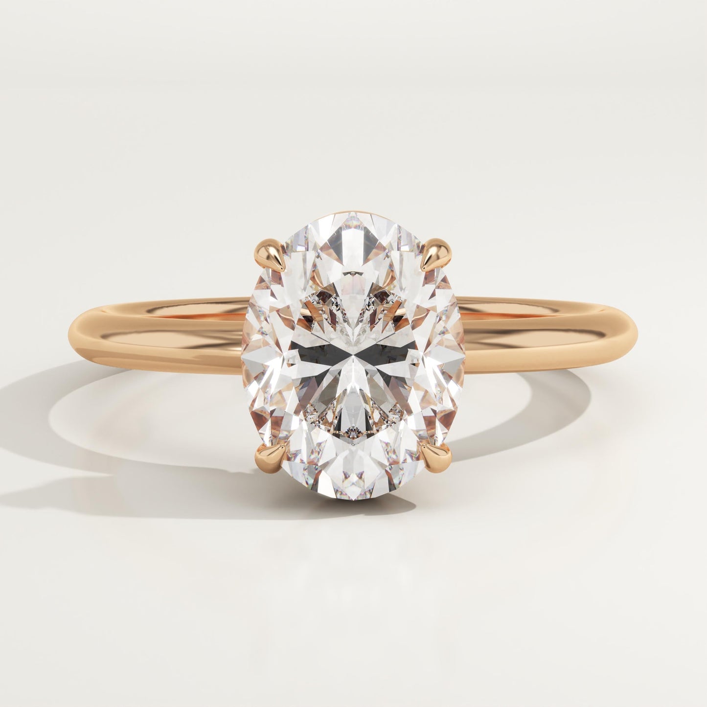 1.75 CT Oval Cut Solitaire Moissanite Engagement Ring