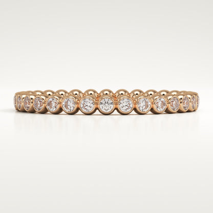 0.7 TCW Round Lab-Grown Diamond Full Eternity Wedding Band