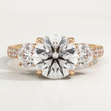 1.5 CT Round Cut Three Stone Lab-Grown Diamond Engagement Ring