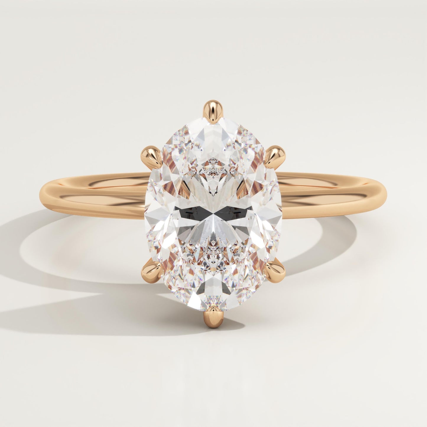 Oval Cut Solitaire Lab-Grown Diamond Engagement Ring