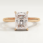 2.0 CT Radiant Cut Solitaire Lab-Grown Diamond Engagement Ring