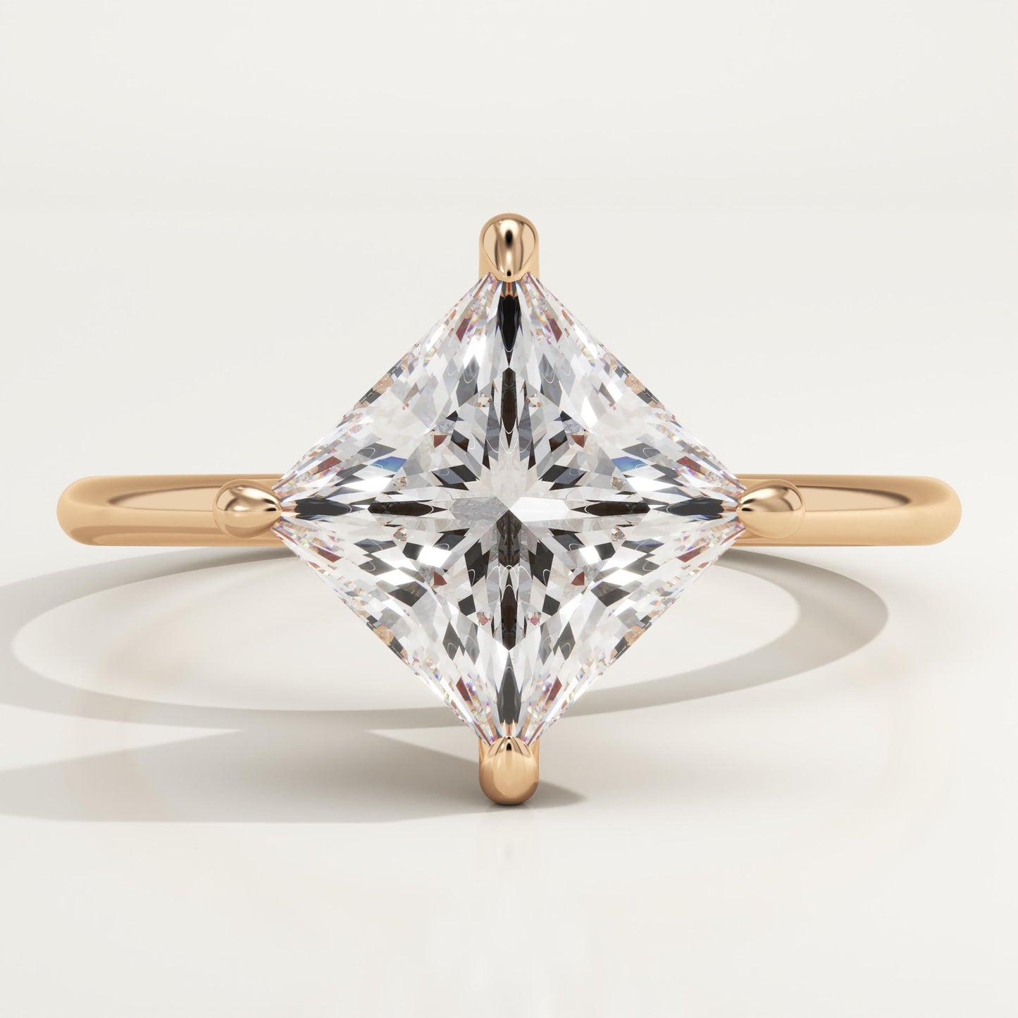 East West Princess Cut Solitaire Lab-Grown Diamond Engagement Ring