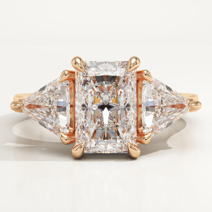 Radiant Cut Three Stone Lab-Grown Diamond Engagement Ring