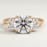 1.5 CT Round Cut Three Stone Lab-Grown Diamond Engagement Ring