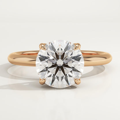 Round Cut Solitaire Lab-Grown Diamond Engagement Ring