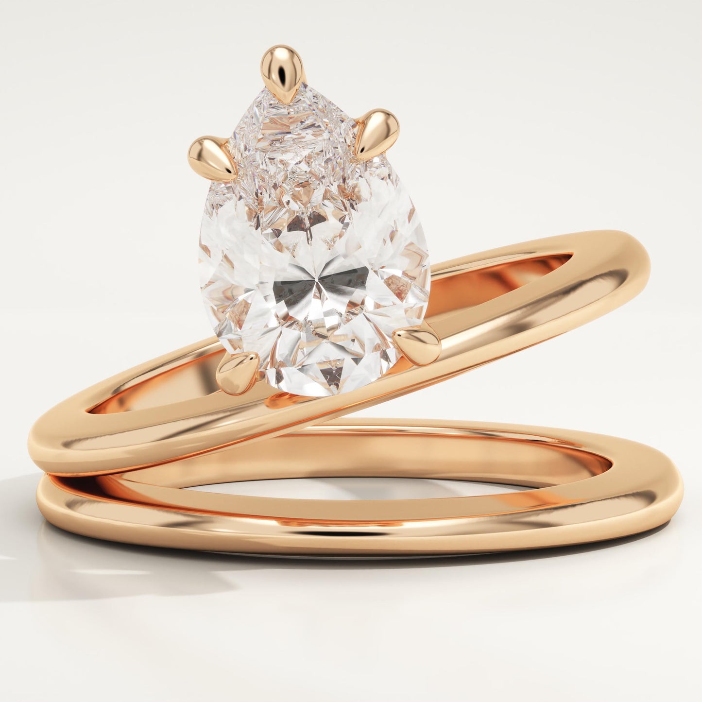 Pear Cut Solitaire Lab-Grown Diamond Engagement Ring