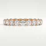 2.1 TCW Round Cut Lab-Grown Diamond Full Eternity Wedding Band
