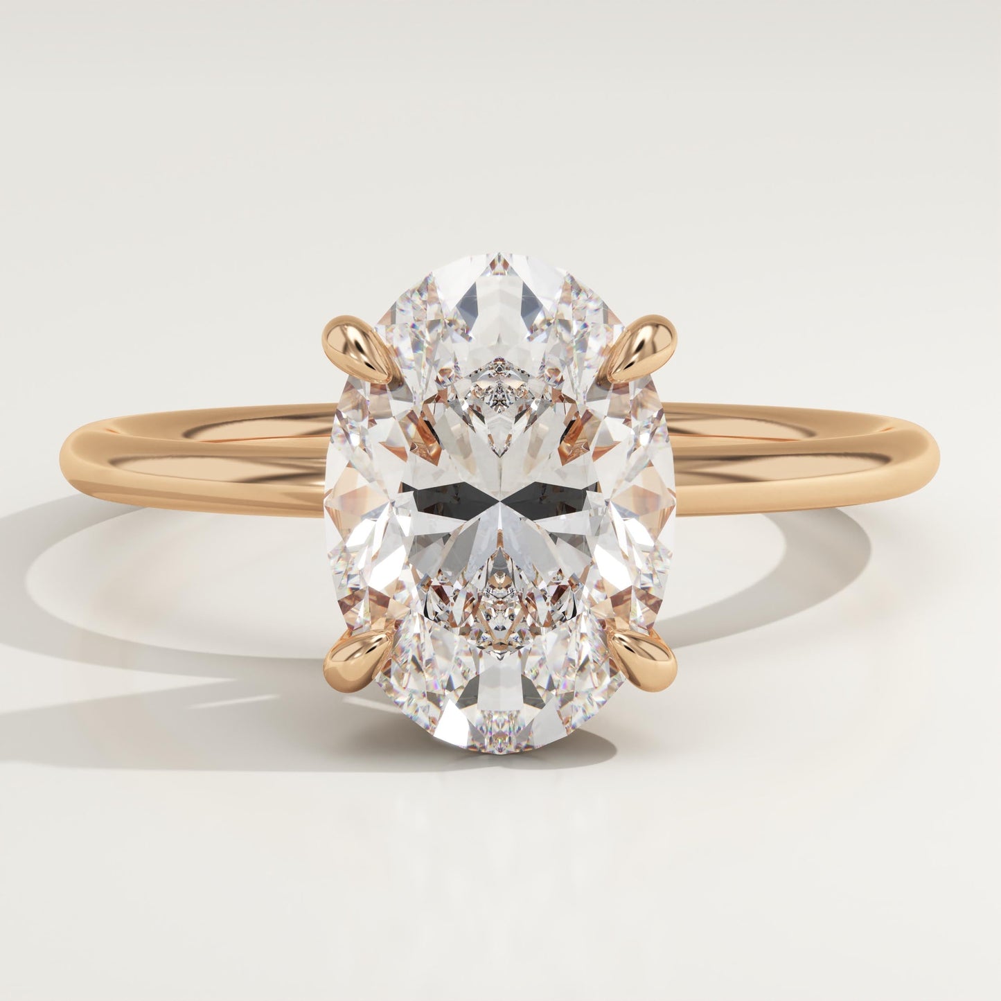 Oval Cut Solitaire Lab-Grown Diamond Engagement Ring