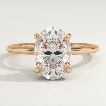 Oval Cut Solitaire Lab-Grown Diamond Engagement Ring