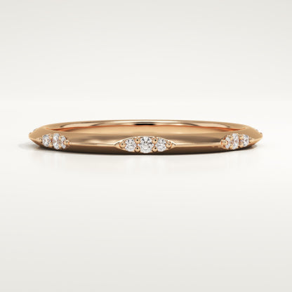 0.09 TCW Round Lab-Grown Diamond Flush Setting Wedding Band