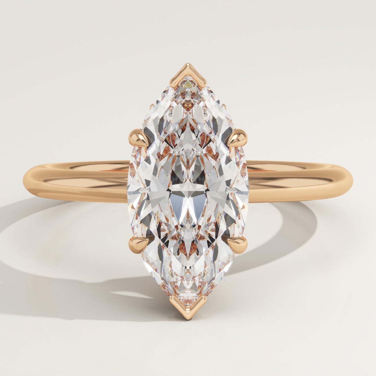 1.75 CT Marquise Cut Hidden Halo Moissanite Engagement Ring