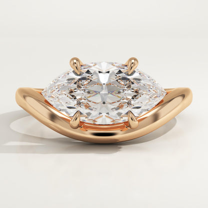 Marquise Cut Solitaire Lab-Grown Diamond Engagement Ring
