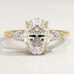 2.0 CT Oval Cut Three Stone Lab-Grown Diamond Engagement Ring