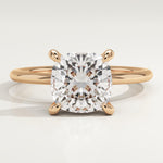 2.0 CT Cushion Cut Solitaire Lab-Grown Diamond Engagement Ring