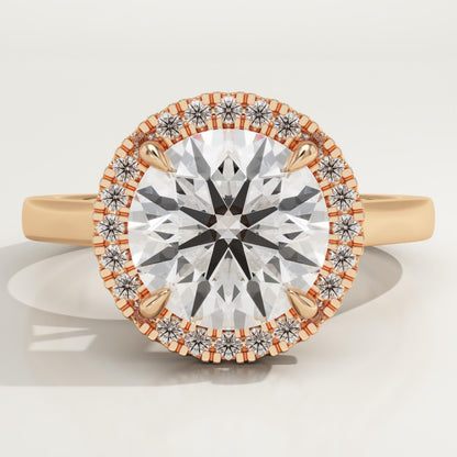 Round Cut Halo Lab-Grown Diamond Engagement Ring