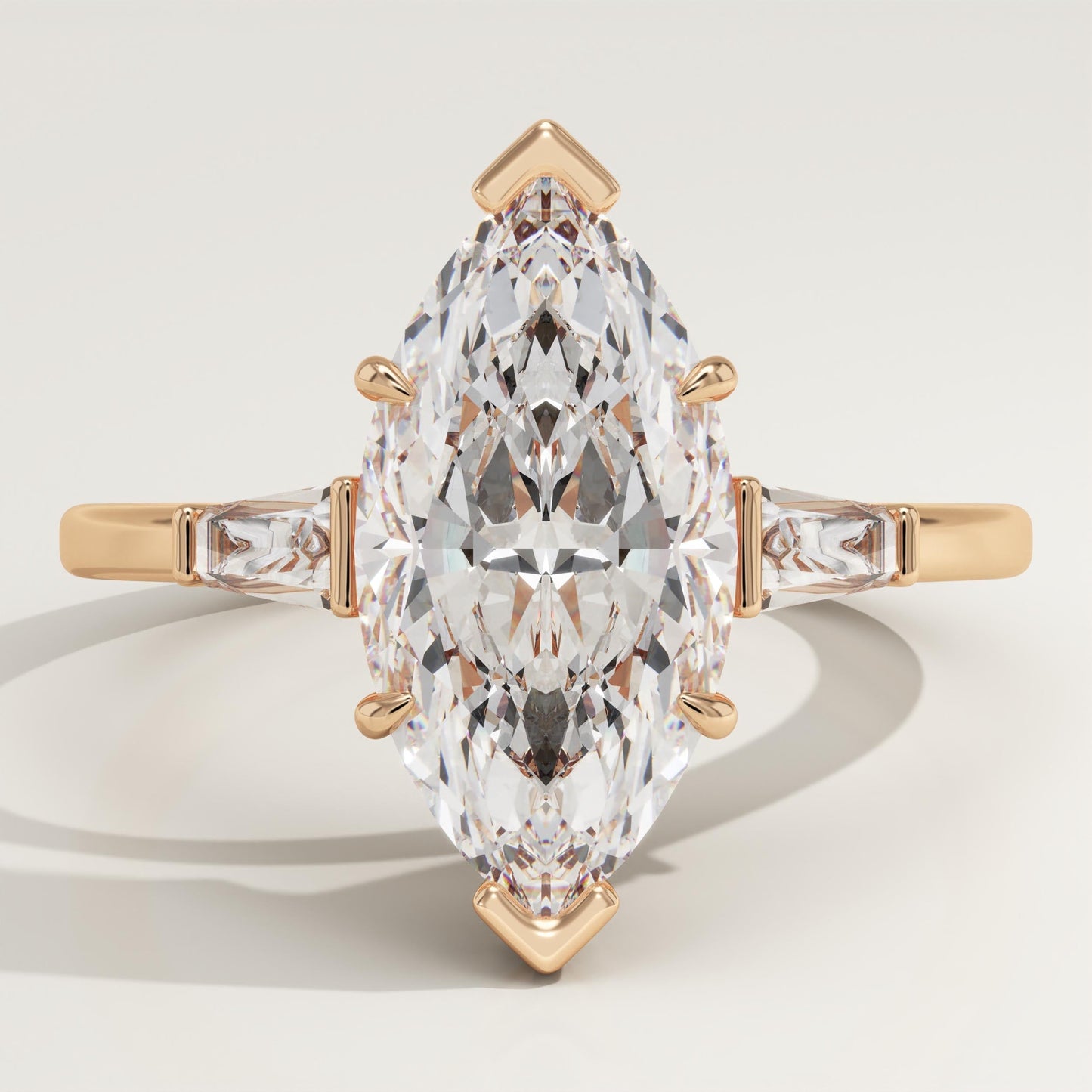 2 CT Marquise Cut Three Stone Moissanite Engagement Ring