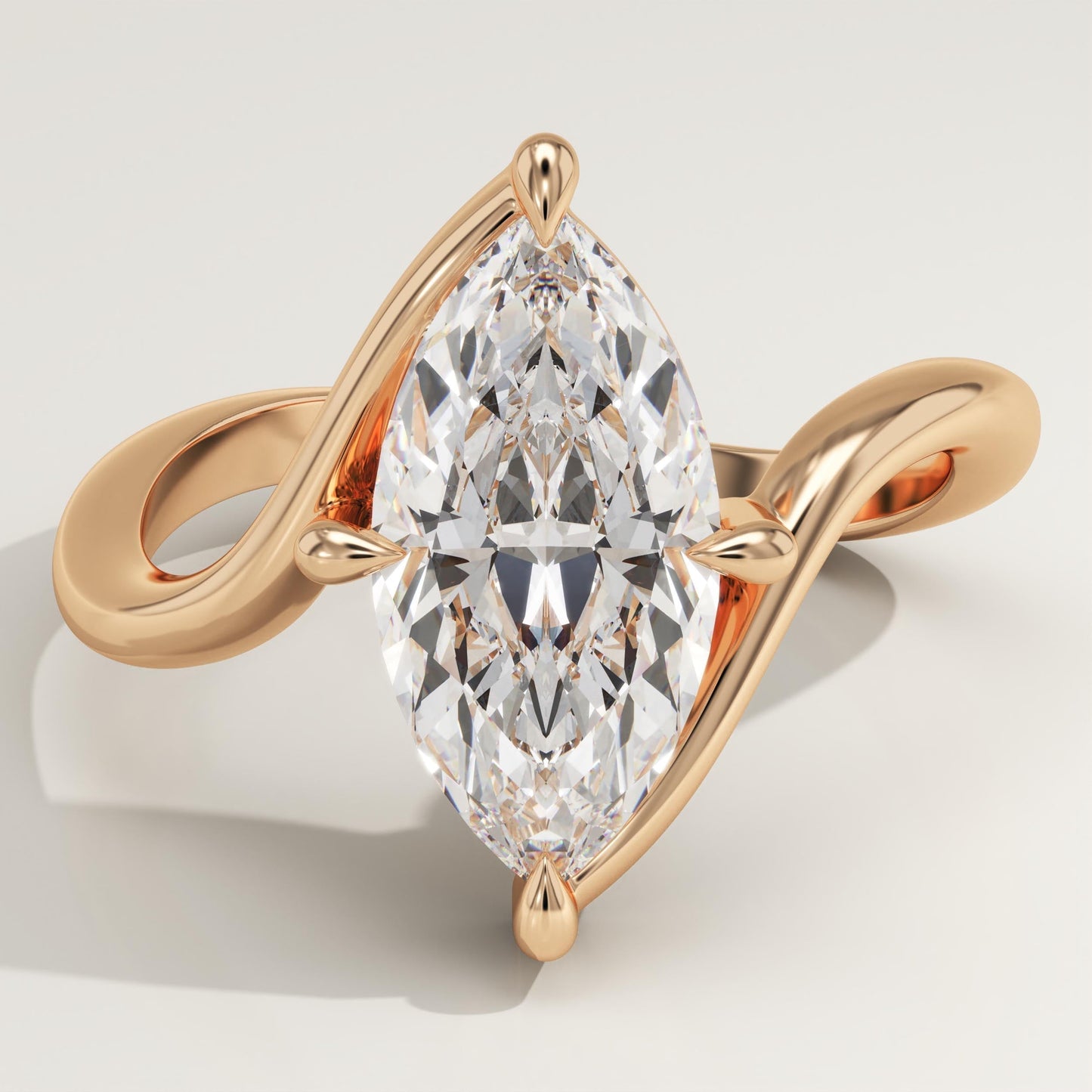 Marquise Cut Solitaire Lab-Grown Diamond Engagement Ring